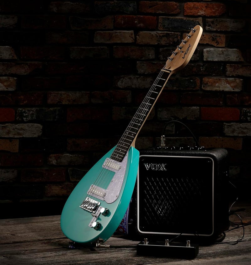 Vox Mark III Mini Electric Guitar - Teardrop - Aqua Green - Image 5