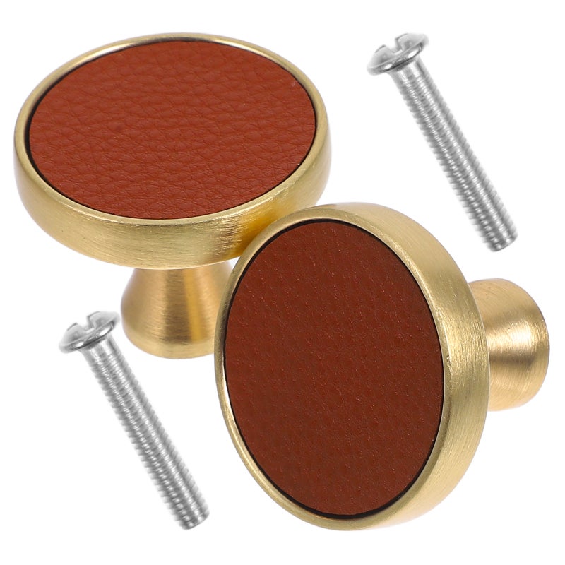 2pcs Modern Style Leather Cabinet Knobs Cabinet Door Pulls Leather Drawer Handles Wardrobe Door Knobs Leather Cabinet Handles - Image 4