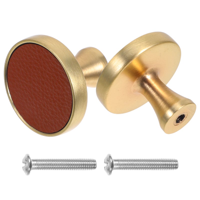 2pcs Modern Style Leather Cabinet Knobs Cabinet Door Pulls Leather Drawer Handles Wardrobe Door Knobs Leather Cabinet Handles - Image 5