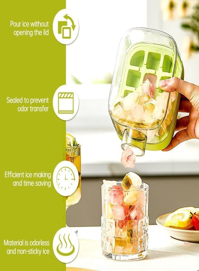 TUPERMAR 2 in 1 Ice Cube Water Bottle with Straw and Lid for Cool Summer, Portable Ice Maker Drink Bottle, Zero Touch Press Ice Cube Mold Tray Cup for Coffee Juice Gym Outdoor Travel - Image 4