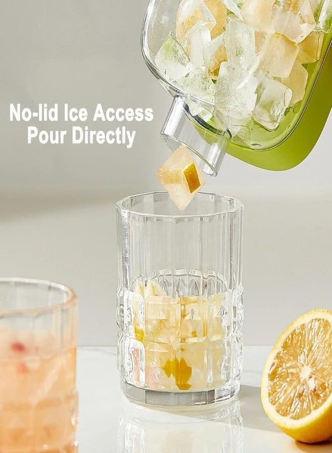 TUPERMAR 2 in 1 Ice Cube Water Bottle with Straw and Lid for Cool Summer, Portable Ice Maker Drink Bottle, Zero Touch Press Ice Cube Mold Tray Cup for Coffee Juice Gym Outdoor Travel - Image 5