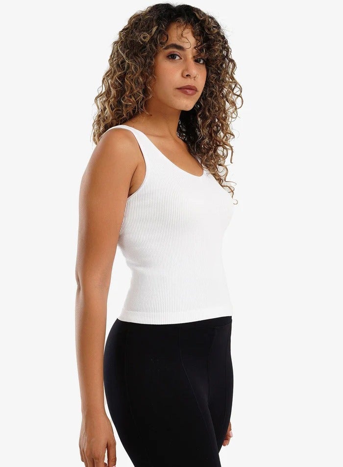 Carina Square Back Ribbed Top - Image 1