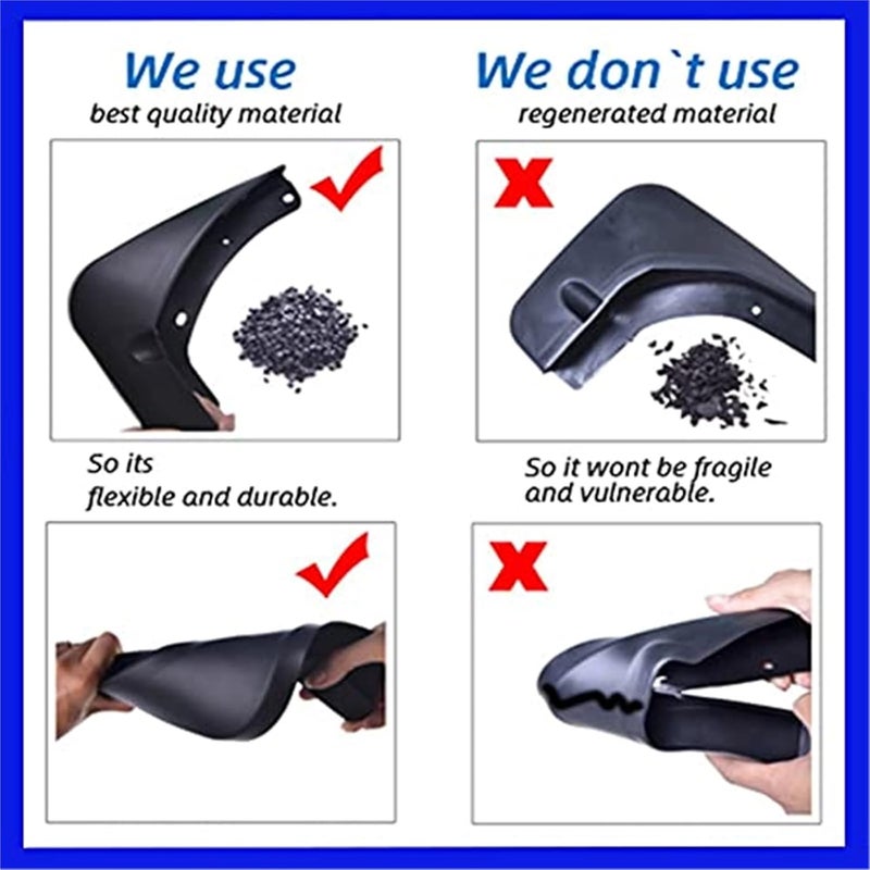 QASULER Car Mudguards for Toyota Corolla E120 E130 - Image 5