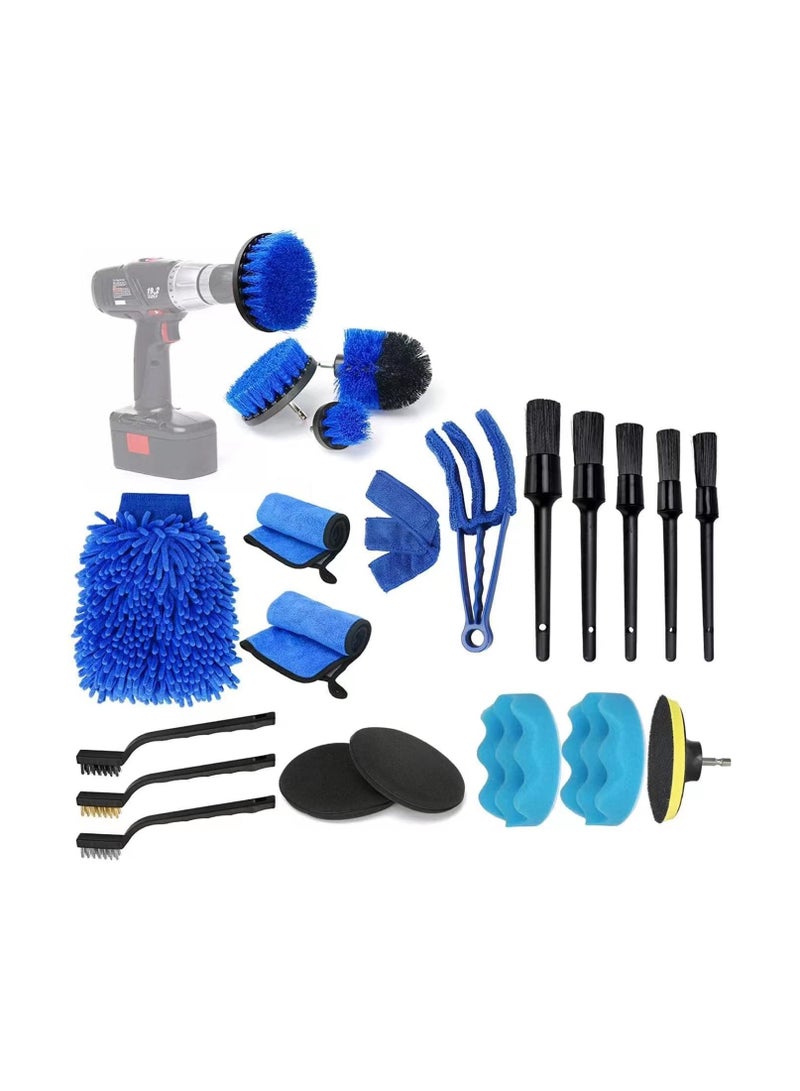 GGEROU 22 Piece Car Cleaning Tools Kit with 5 Car Detailing Brush Set - Image 1
