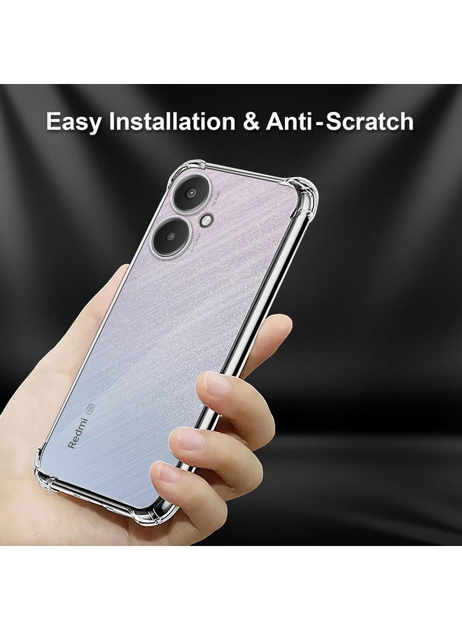 بلاس غطاء حماية خلفي ناعم ومرن مقاوم للصدمات مع حواف مبطنة شفاف لهاتف Redmi 13C 5G / Poco M6 - شفاف - Image 2