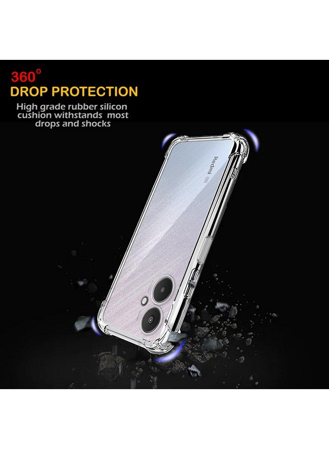 بلاس غطاء حماية خلفي ناعم ومرن مقاوم للصدمات مع حواف مبطنة شفاف لهاتف Redmi 13C 5G / Poco M6 - شفاف - Image 3