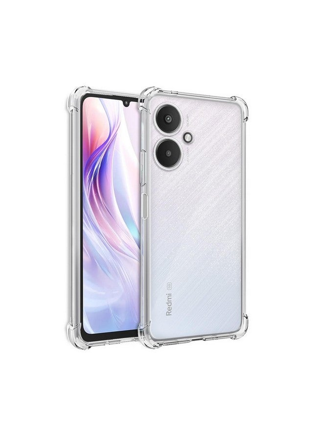 بلاس غطاء حماية خلفي ناعم ومرن مقاوم للصدمات مع حواف مبطنة شفاف لهاتف Redmi 13C 5G / Poco M6 - شفاف - Image 1