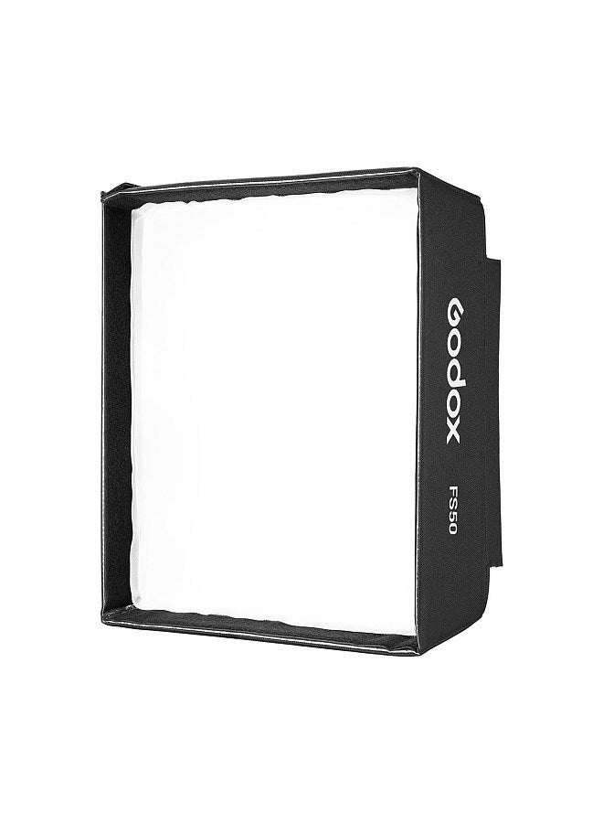 Godox FS50 Quick Release Rectangular Softbox Light Diffuser with Grid & Soft Cloth for Product Photography Studio Lighting Live Stream Comapatible with FH50Bi/FH50R Flexible LED Light  - Image 5
