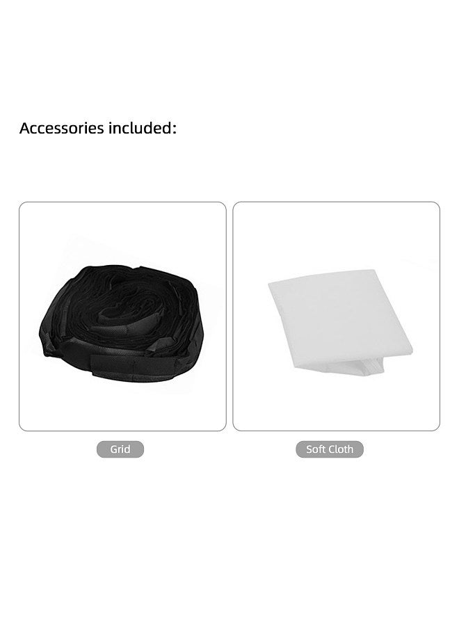 Godox FS50 Quick Release Rectangular Softbox Light Diffuser with Grid & Soft Cloth for Product Photography Studio Lighting Live Stream Comapatible with FH50Bi/FH50R Flexible LED Light  - Image 2