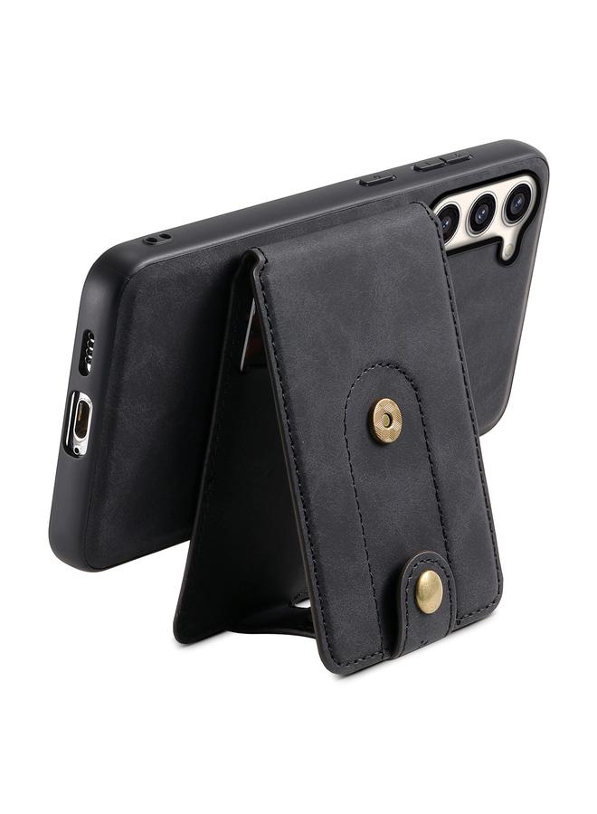 Denior Case For Samsung Galaxy S23+ 5G D14 NK Retro Pattern MagSafe Magnetic Card Holder Leather Phone Case - Image 4