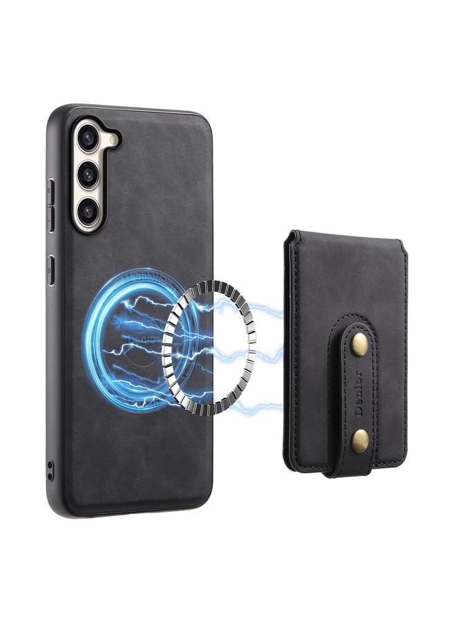 Denior Case For Samsung Galaxy S23+ 5G D14 NK Retro Pattern MagSafe Magnetic Card Holder Leather Phone Case - Image 5