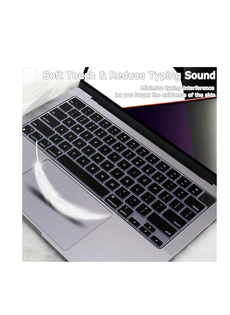 Generic - Keyboard Cover Skin Compatible with MacBook Air 15 M4 A3241/M3 A3114/ M2 A2941 and Air 13.6 M4 3240 /M3 A3113/ M2 A2681/Pro 14 M4 M3 M2 M1 A3112 A3185 A3401 A2918 A2992 A2779 A2442/Pro 16 M4 M3 M2 M1 A2991 A2780 A2485 A3403 A3186 - Image 1