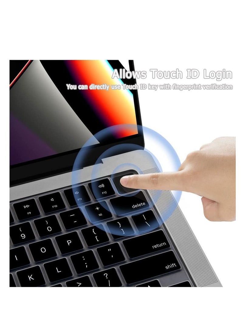 Generic - Keyboard Cover Skin Compatible with MacBook Air 15 M4 A3241/M3 A3114/ M2 A2941 and Air 13.6 M4 3240 /M3 A3113/ M2 A2681/Pro 14 M4 M3 M2 M1 A3112 A3185 A3401 A2918 A2992 A2779 A2442/Pro 16 M4 M3 M2 M1 A2991 A2780 A2485 A3403 A3186 - Image 1