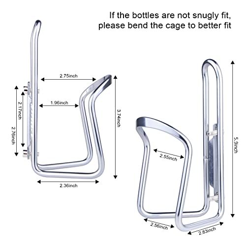 FiveBox Lightweight Aluminum Alloy Bicycle Water Bottle Cage Holder for Outdoor Activities (Silver) - Image 4