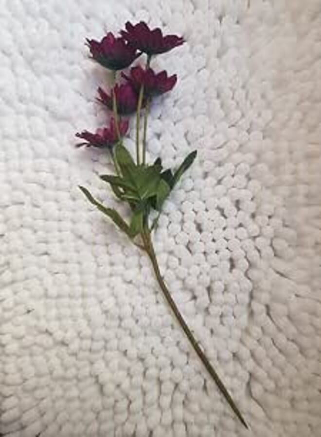 Artificial Flower Bouquet - 5 Flowers - Purple
