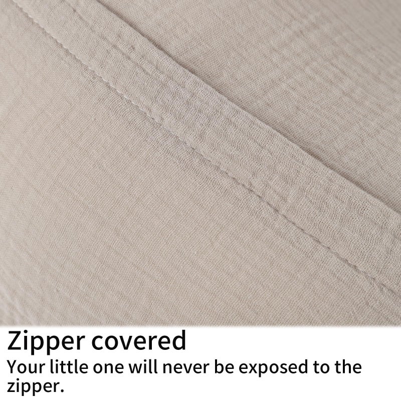 Onacosht Muslin Nursing Pillow Cover Soft 100% Cotton Feeding Pillow Slipcover Fits Standard Infant Nursing Pillow for Baby Boy and Girl, Fog - Image 4