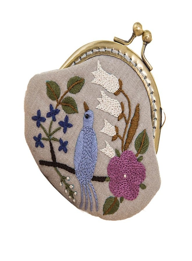 HEALLILY 1 Set Coin Purse Embroidery Pouch Making Kit Lock Embroidery Tool DIY Coin Bag (Birds Style) - Image 3