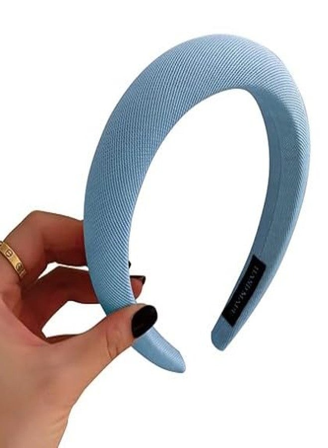 DCELLA Soft Fabric Cushioned Stylish Cute Hairband Gift for Girls Kids Hairband (Blue) - Image 1