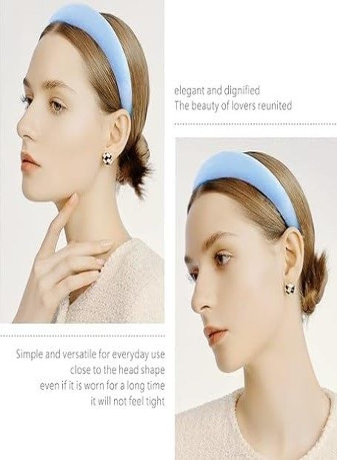 DCELLA Soft Fabric Cushioned Stylish Cute Hairband Gift for Girls Kids Hairband (Blue) - Image 3