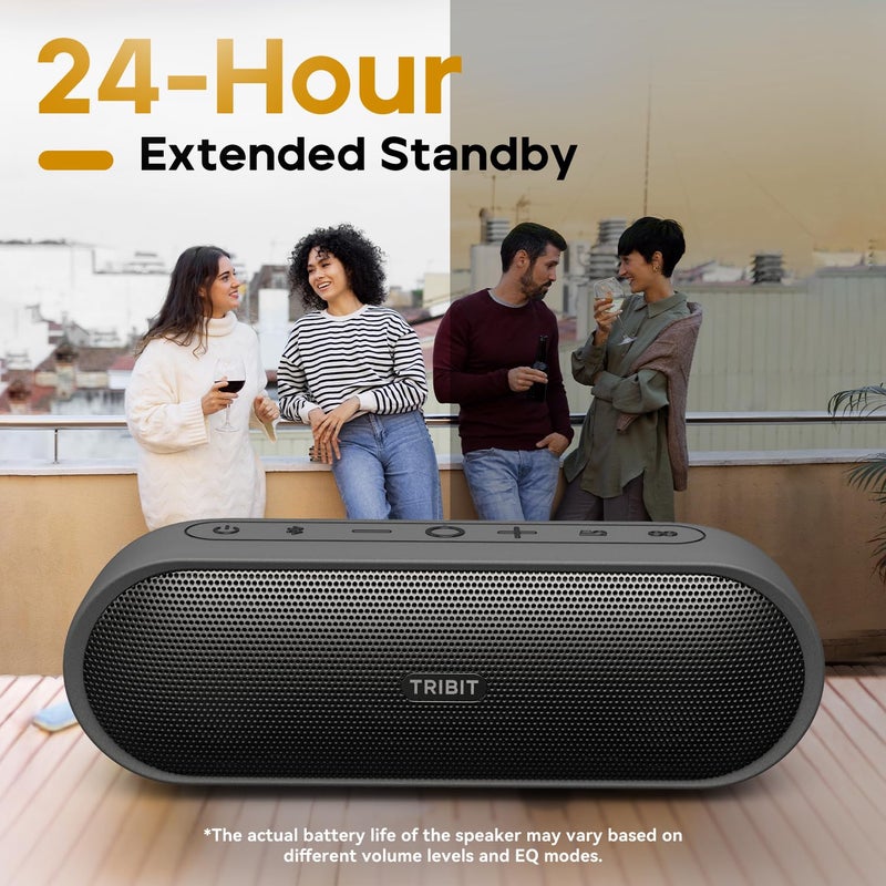Tribit Portable Bluetooth Speaker XSound Plus 2, Wireless Speaker 30W with XBass, IPX7 Waterproof, 24-Hour Playtime, Stereo Sound, Built-in Mic, Bluetooth 5.3 for Party, Car, Travel - Image 3
