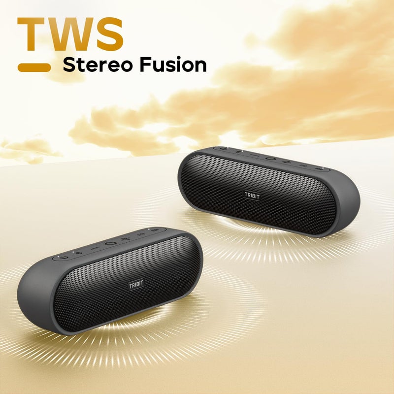 Tribit Portable Bluetooth Speaker XSound Plus 2, Wireless Speaker 30W with XBass, IPX7 Waterproof, 24-Hour Playtime, Stereo Sound, Built-in Mic, Bluetooth 5.3 for Party, Car, Travel - Image 4