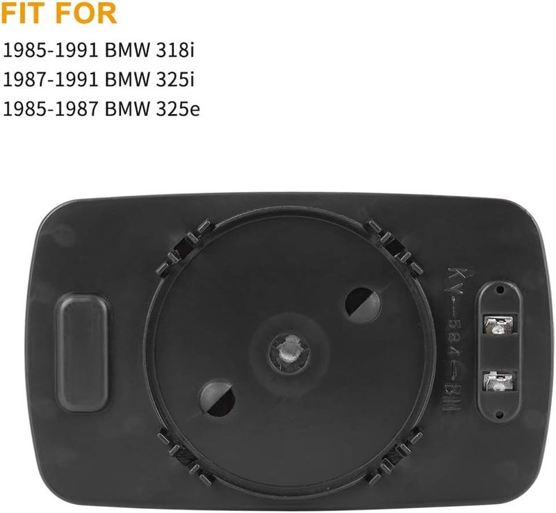 Wivplex Heated Right Side Mirror Glass for BMW 318i 325i 325e (1985-1991) with Backing Plate - Image 3