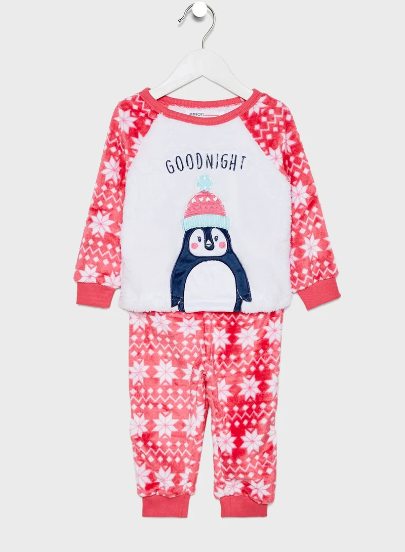 MINOTI Kids Penguin Pyjama Set