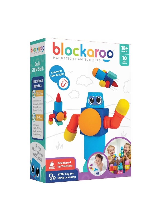 blockaroo Blockaroo Magnetic Foam Builders Robot Set  - Image 1