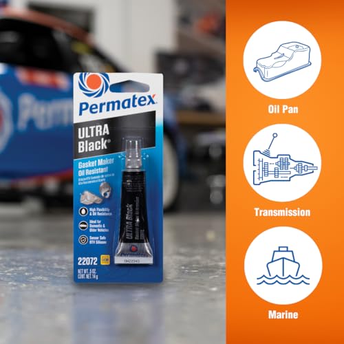 Permatex 22072 Ultra Black Maximum Oil Resistance RTV Silicone Gasket Maker, Sensor Safe And Non-Corrosive, For High Flex And Oil Resistant Applications 0.5 oz - Image 4
