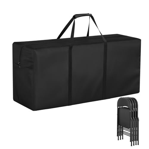 Loenel Folding Chair Storage Bag Waterproof Large Carry Bag for 4 Packs Plastic Resin and Wood Folding Chairs 39 L x 12 W x 20 H - Image 1