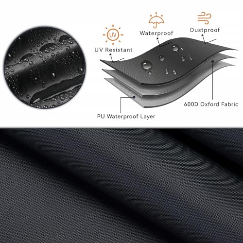 Loenel Folding Chair Storage Bag Waterproof Large Carry Bag for 4 Packs Plastic Resin and Wood Folding Chairs 39 L x 12 W x 20 H - Image 3