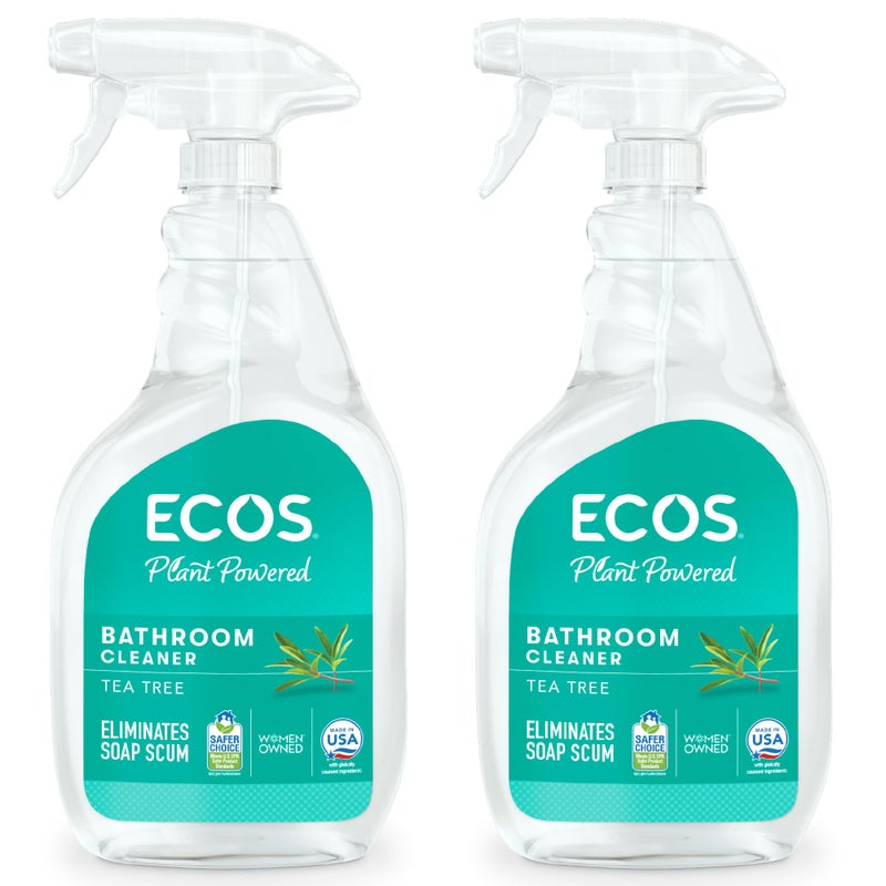 ECOS Bathroom Cleaner - Shower, Tile & Bathtub - All Purpose Cleaning Spray & Shower Cleaner - No Scrub or Rinse Needed for Soap Scum Remover- Natural Bathroom Cleaning Supplies ( Pack of 2 ) - Image 1