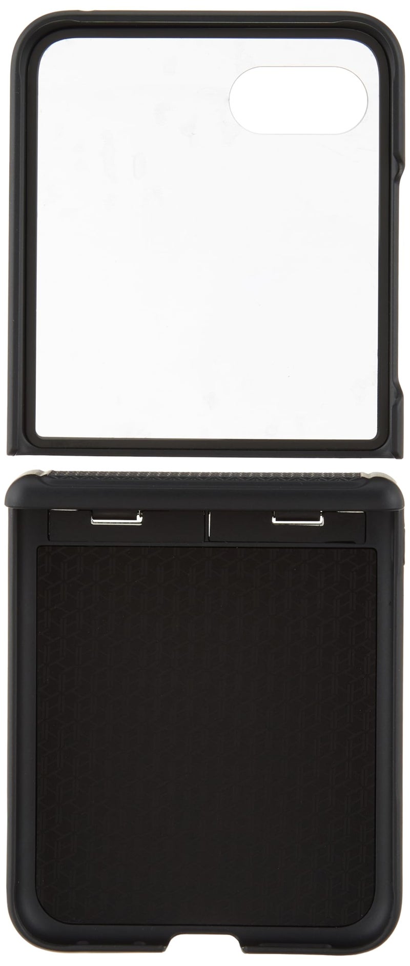 Kapa Textured Grip Hinge Protection Back Cover for Moto Razr 50 Ultra| with [Inbuilt Glass] Full Body Shockproof Hard Back Case (Black) - Image 4