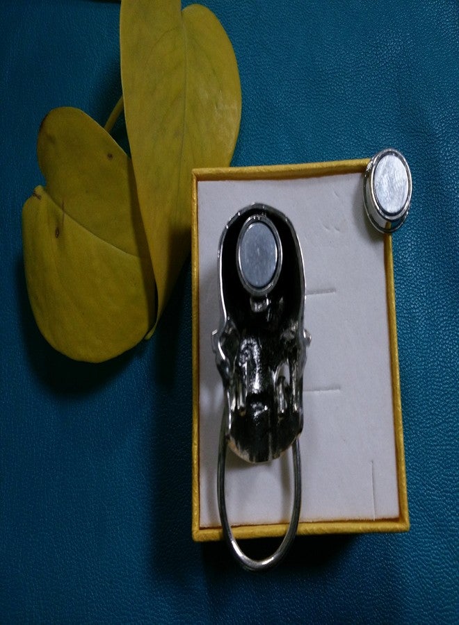 SENFAI Unique Skull Bite Ring Magnetic Brooch Eyeglass Holder (U) - Image 4