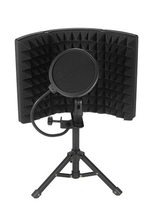 Studio Recording Microphone Isolation Shield With Tripod Stand And Pop Filter Black - pzsku/Z4A9D644B7705C80214F1Z/45/_/1652614620/d1689f52-2582-4f4f-b8aa-79f0d35be90c