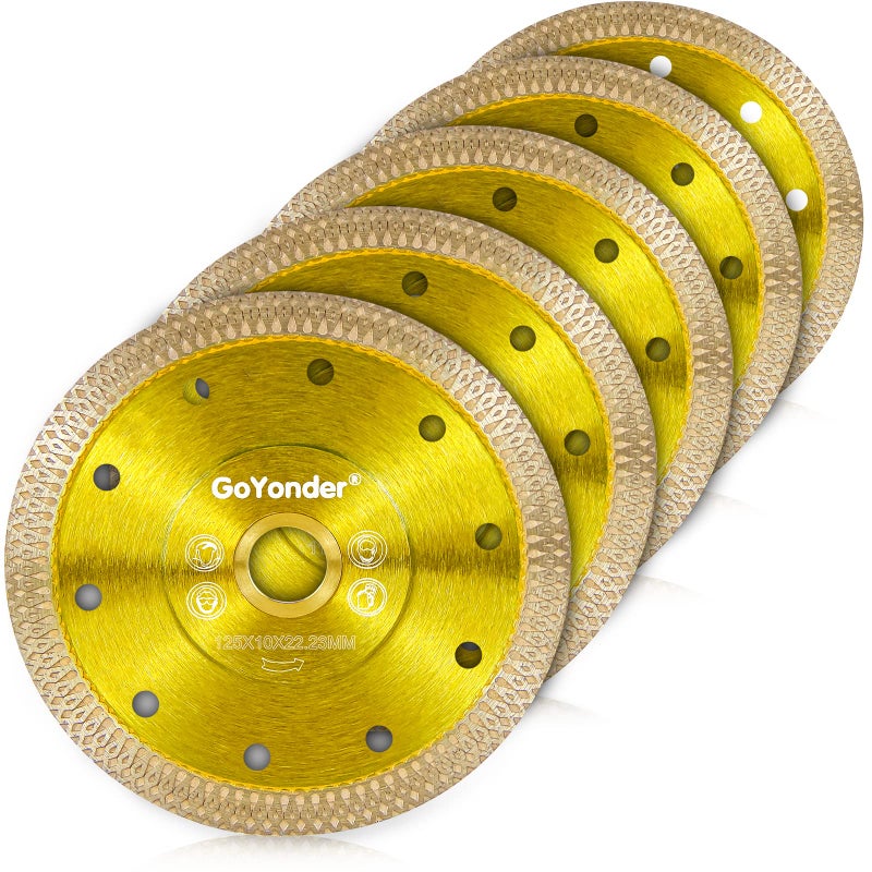 GoYonder 4.5 Inch Super Thin Tile Saw Blade, Diamond Blade for Angle Grinder, Dry Wet Tile Blade for Ceramic Tile, Concrete, Granite Cutting - Image 1