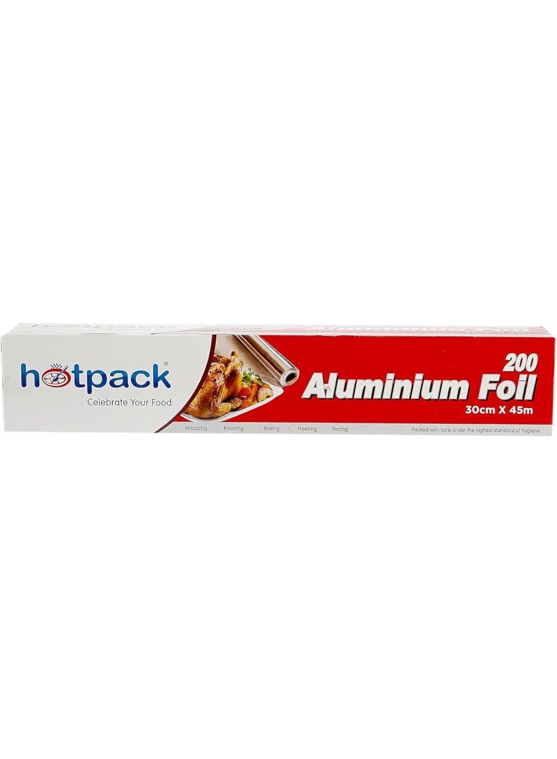 Hotpack Aluminium Foil 45m*30cm, Cooking-Storing-Wrapping - Image 1