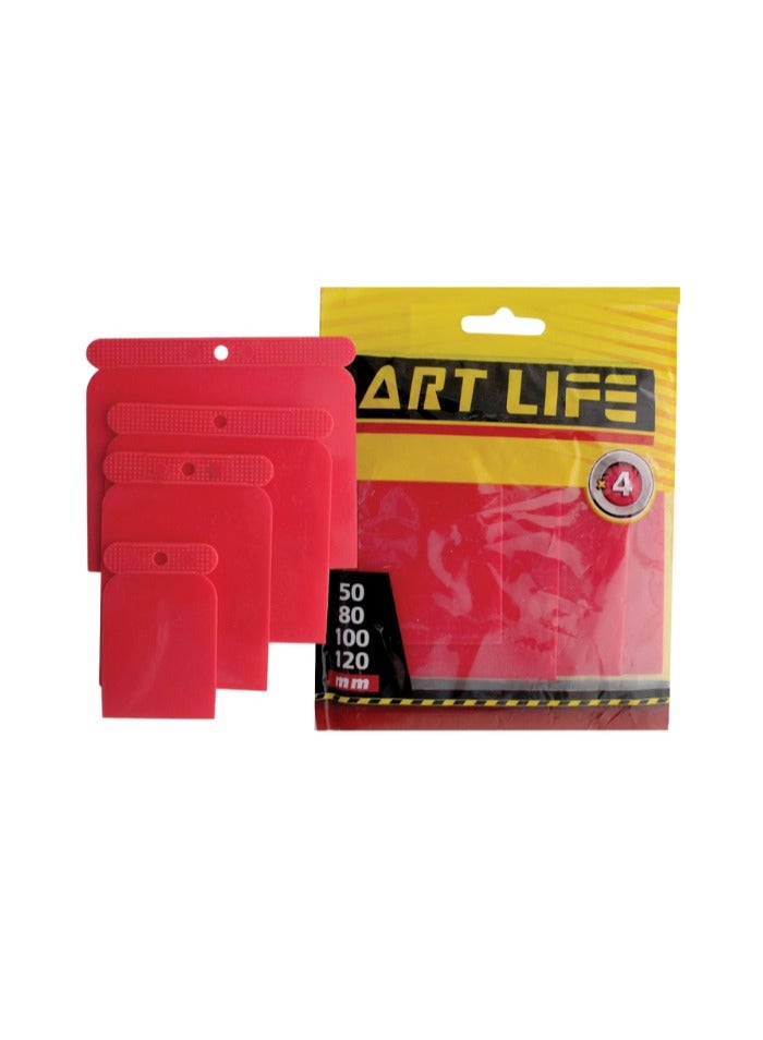 art life Plastic Putty Knife Set – 4 Sizes for Painting and Repair - Image 1