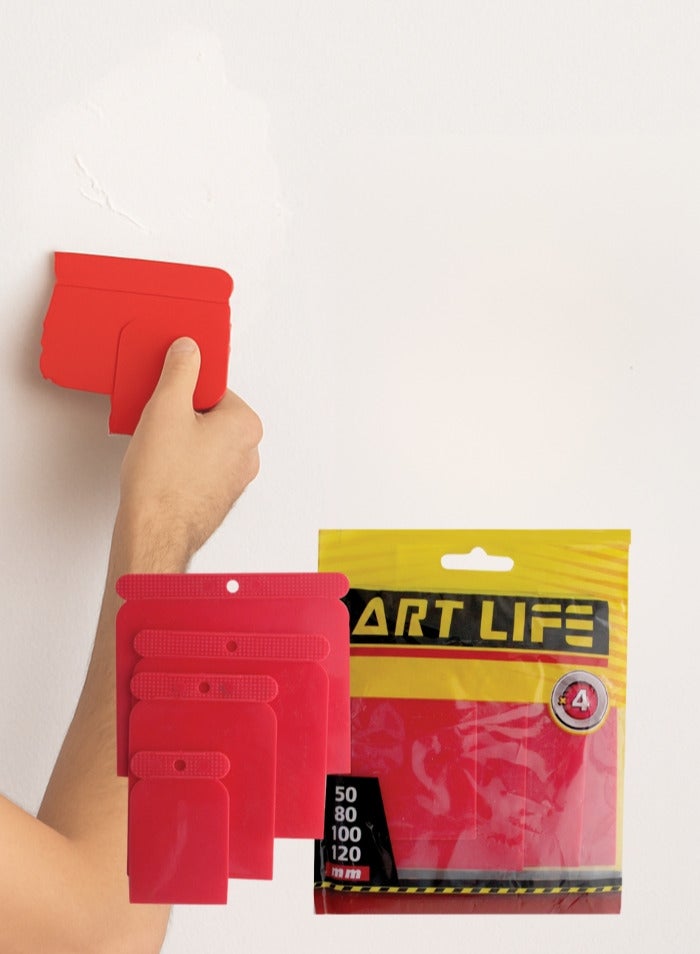 art life Plastic Putty Knife Set – 4 Sizes for Painting and Repair - Image 2