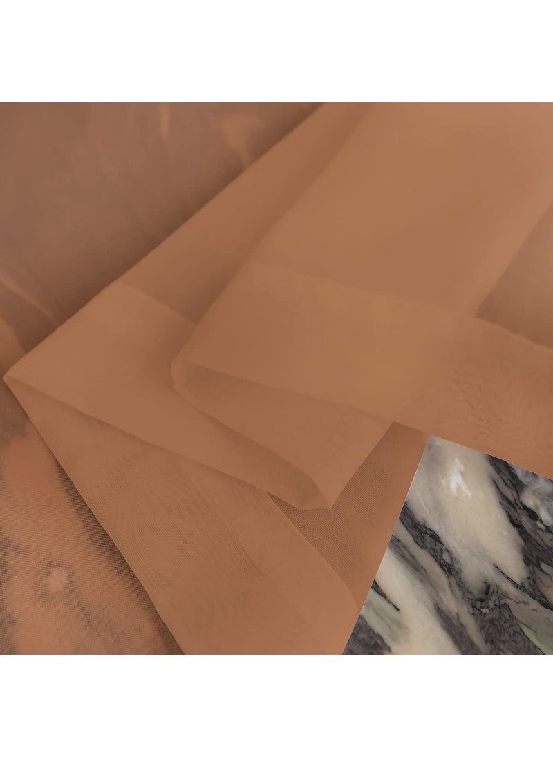 L&TEC Window Brown Sheer Curtains 48 Inches Width 108 Inches Long 2 Panels Sheer Curtains Clear Curtains Basic Rod Pocket Panel for Home Living Room Bedroom Kids Room Yard Patio Parlor Sliding  - Image 5