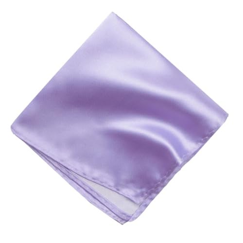 Young Arrow Satin Pocket Square for Men, Wedding Handkerchief for Suits, Blazers & Tuxedo Men's Pocket Square (Lavender) - Image 1
