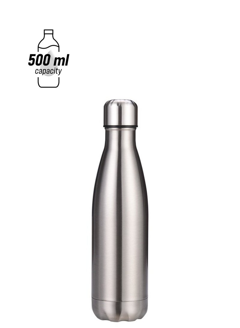 آذاد 500 مل ثنائي الطبقة من الفولاذ المقاوم للصدأ كأس معزول سعة كبيرة زجاجة كولا كأس المياه الرياضية قارورة التفريغ البساطة الجو