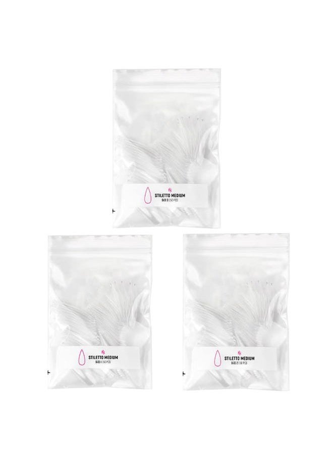 KIARA SKY - Kiara Sky Gelly Tip Soak Off Nails Refill Packs - Stiletto Shape (Medium Length) (Sizes 0, 1, 2) - Image 1