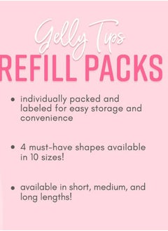 KIARA SKY Kiara Sky Gelly Tip Soak Off Nails Refill Packs - Stiletto Shape (Medium Length) (Sizes 0, 1, 2)  - Image 3