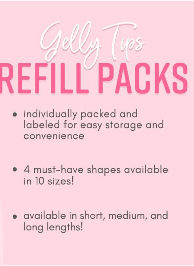 KIARA SKY - Kiara Sky Gelly Tip Soak Off Nails Refill Packs - Stiletto Shape (Medium Length) (Sizes 0, 1, 2) - Image 1