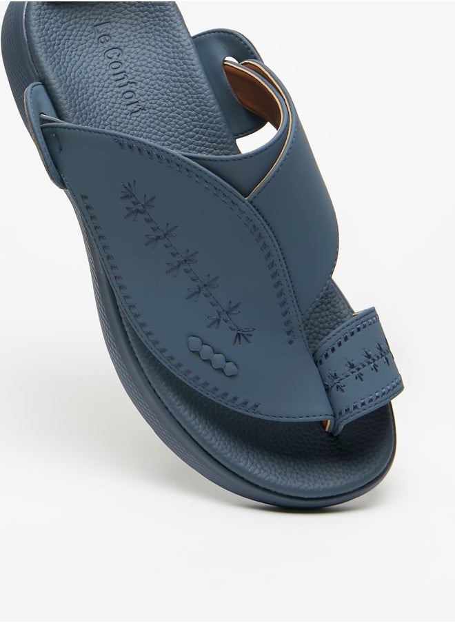 Le Confort - Men's Embroidered Slip-On Arabic Sandals - Image 1
