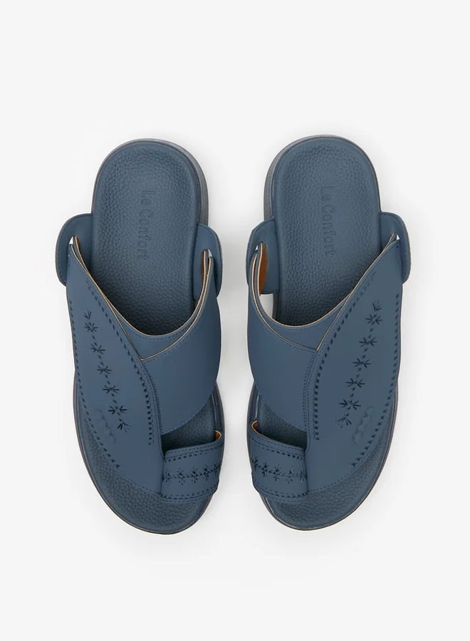 لو كونفورت Men's Embroidered Slip-On Arabic Sandals