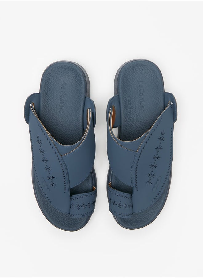 Le Confort - Men's Embroidered Slip-On Arabic Sandals - Image 1