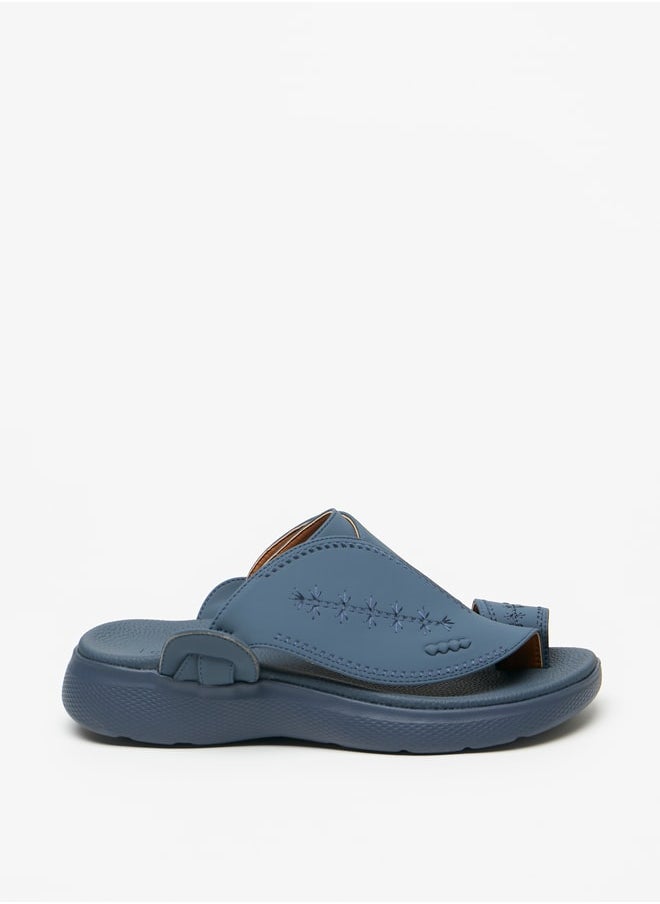 Le Confort - Men's Embroidered Slip-On Arabic Sandals - Image 1