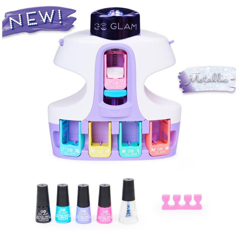 Cool Maker, GO GLAM U-nique Metallic Nail Salon with 200 Icons and Designs, 4 Polishes, Stamper & Dryer, Nail Kit for Girls, Amazon Exclusive - Image 2